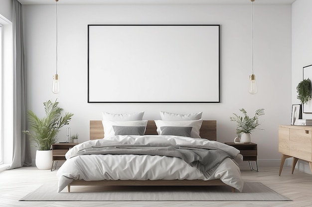 Mockup de apartamento o casa con espacio blanco en blanco para colocar su diseño