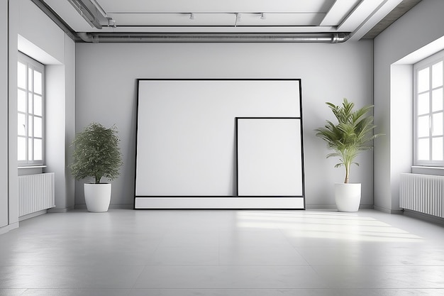 Mockup de arte de la agencia de publicidad con espacio blanco personalizable