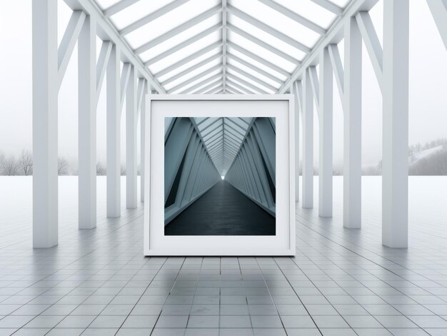 Mockup artístico de marco minimalista diseñado por AID