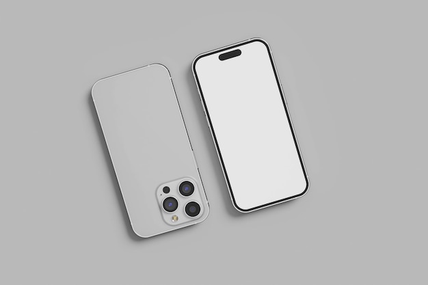 Mockup en blanco de un teléfono inteligente
