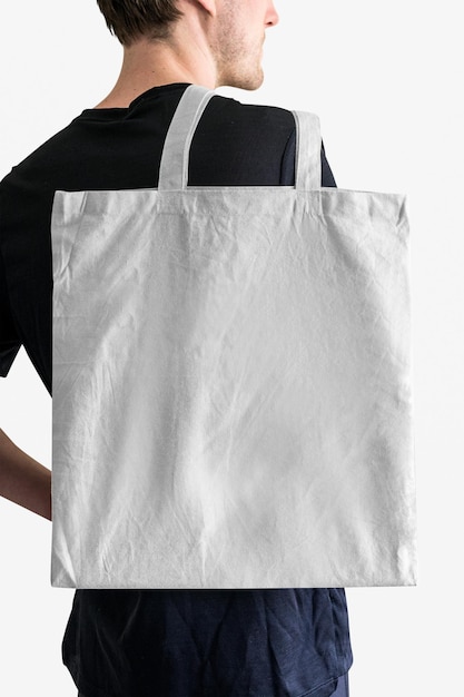 Mockup de bolsa de algodón png ropa para hombres