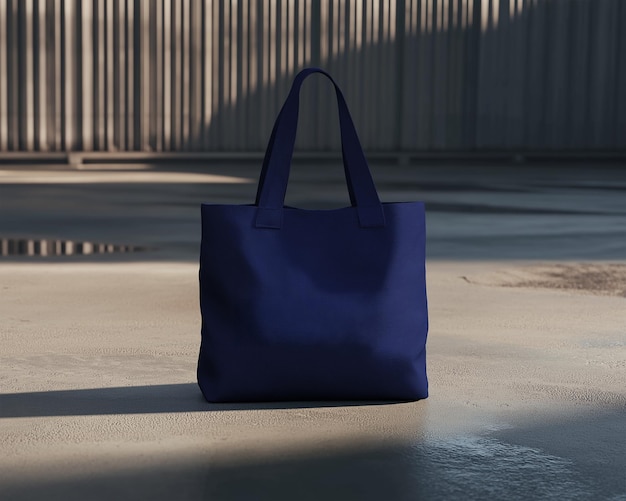 Mockup de la bolsa de Tote Azul de la Armada