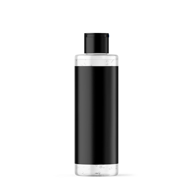Mockup de botella cosmética clara aislada en el fondo Renderizado en 3D