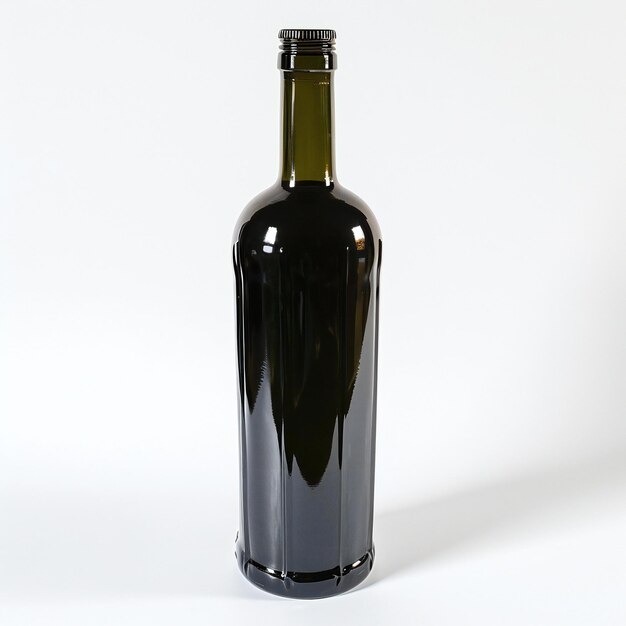 Foto mockup de botella de vino en blanco y negro