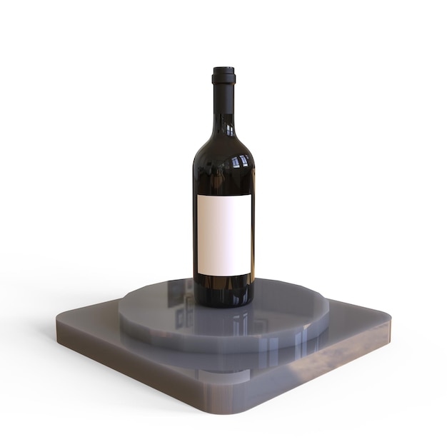 Mockup de botella de vino