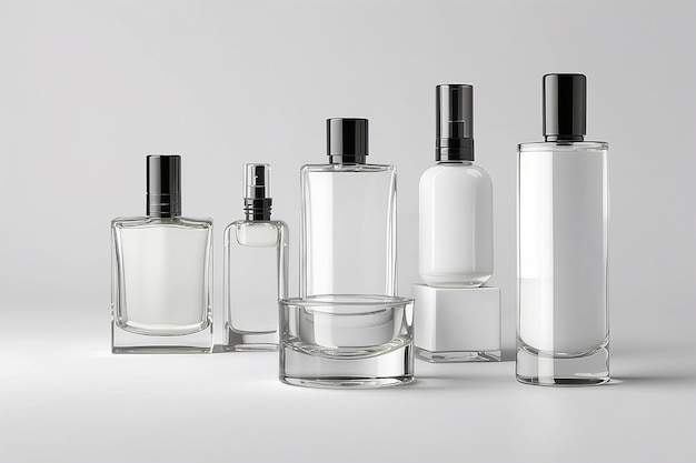 Foto mockup de las botellas de perfume