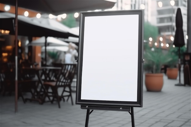 Mockup-Café-Promo-Board-Tafel-Werbeschild, das die Aufmerksamkeit der Kunden auf sich ziehen soll