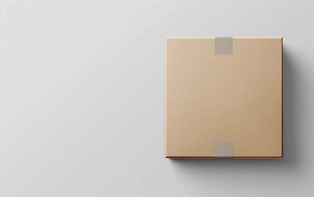 Mockup de caja de cartón de fondo blanco para el diseño de envases