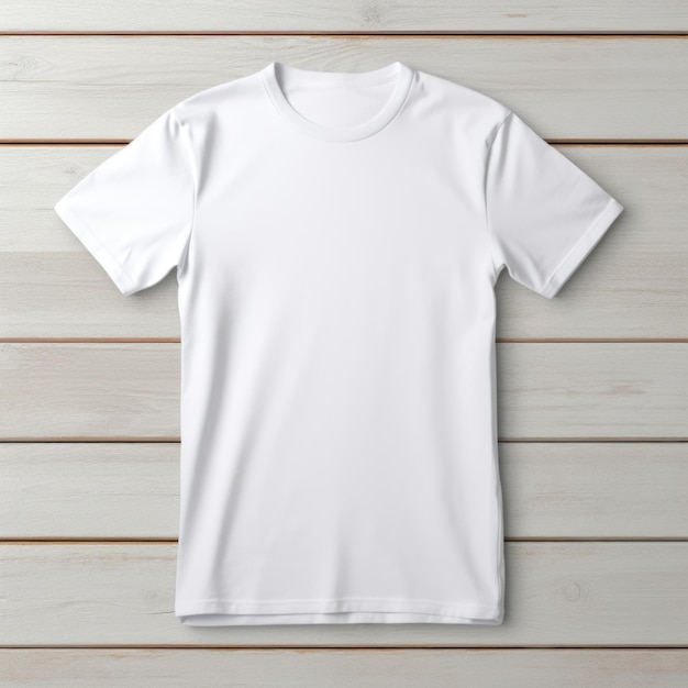 Mockup de Camiseta Blanca con Mangas Cortas