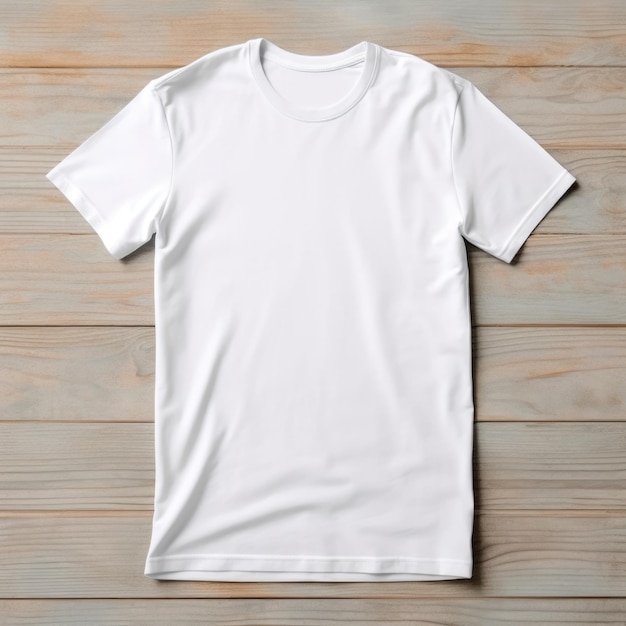 Mockup de Camiseta Blanca con Mangas Cortas