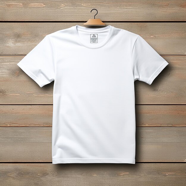 Mockup de la camiseta blanca de pizarra limpia