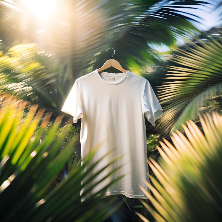 Mockup de camiseta en blanco para el diseño