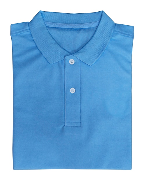 Mockup camiseta de color azul aislado sobre fondo blanco.