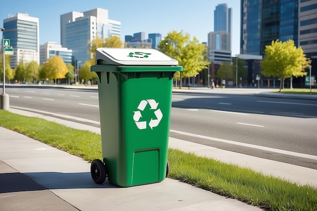 Mockup de la Campaña de Reducción de Residuos de la Ciudad Inteligente con espacio blanco en blanco para colocar su diseño