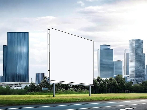 Mockup de cartelera al aire libre en la autopista