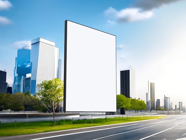 Mockup de cartelera al aire libre en la autopista