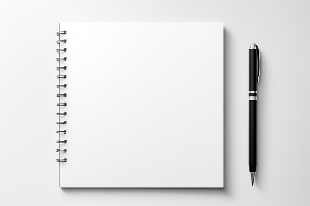 Foto mockup de conjunto de papelería en blanco creado con ia generativa