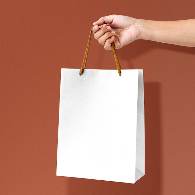 Mockup de bolsa de compras png marca de negócios transparente
