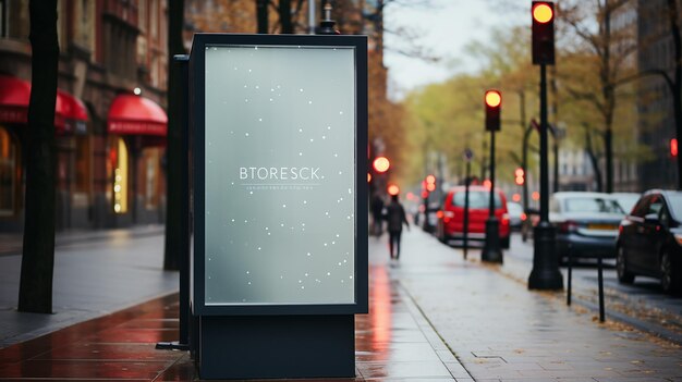 Mockup de cartaz branco em branco para publicidade.