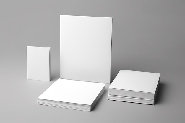 Mockup de conjunto de papelaria em branco criado com IA geradora