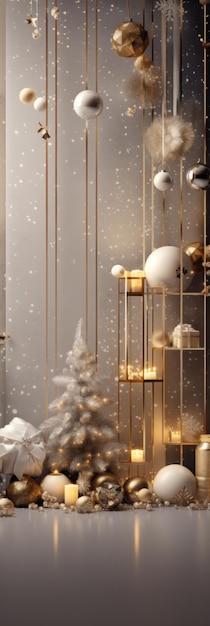 Mockup de decoração de Natal de luxo gerado por IA