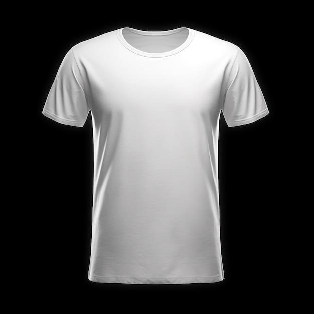 Mockup de foto simples e isolada de camiseta branca gerada por IA