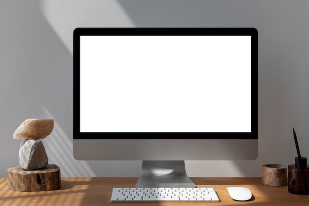 Mockup de fundo da tela do computador pessoal