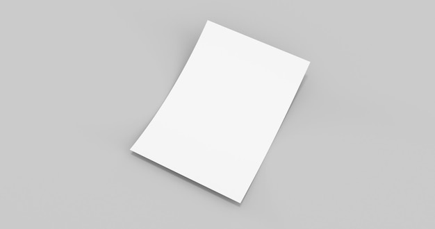 mockup de ilustração de papel renderização 3D
