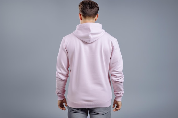 Mockup de Moletom Feminino Charme Rosa Mostrando Elegância