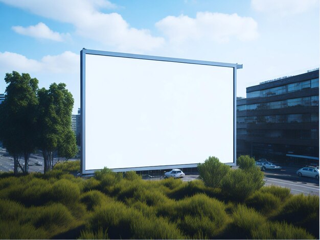 Foto mockup de outdoor branco ideal para campanhas publicitárias atraentes geradas por ia