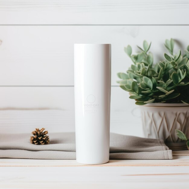 Mockup de Oz em branco Skinny Tumbler Mockup White Skinny Tumble Mockup Full Wrap Mockup indoor