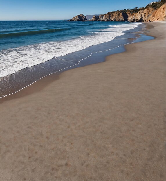 Foto mockup de praia fundo a praia nas falésias