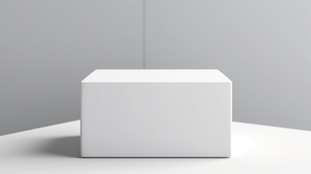 Mockup de produto de caixa branca em branco Mockup em branco para deslocar Ai Generative