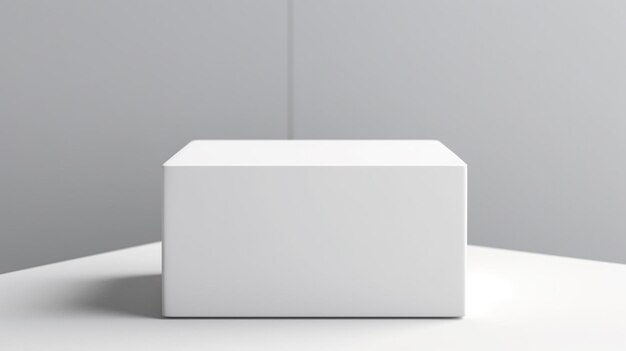 Mockup de produto de caixa branca em branco Mockup em branco para exibição Ai Generative