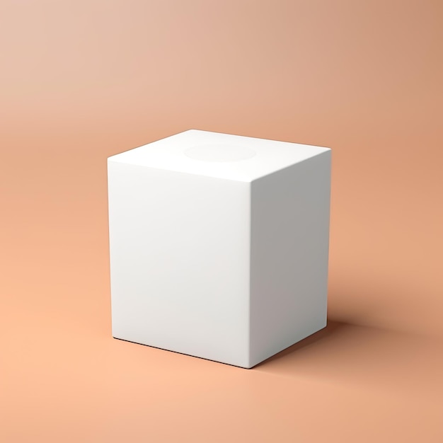 Mockup de produto de caixa em branco em fundo mínimo