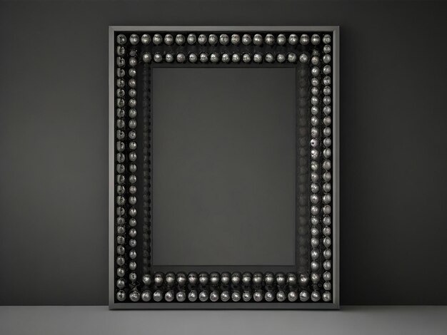 Foto mockup de quadro em branco com espaço vazio preto para colocar seu design