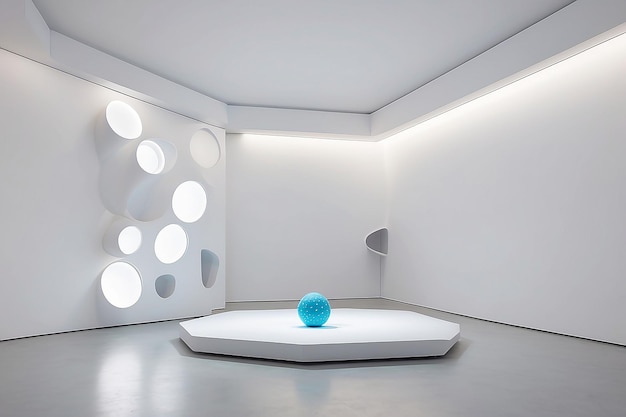 Mockup de sala sensorial Arte interativa com espaço em branco