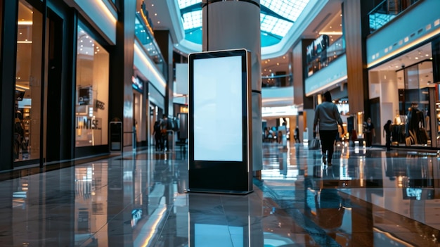 Mockup de totem de diretório de shopping mall localização central ai criado