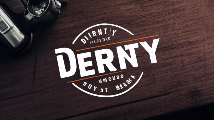 Foto mockup des dirty stamp text-logo-effekts