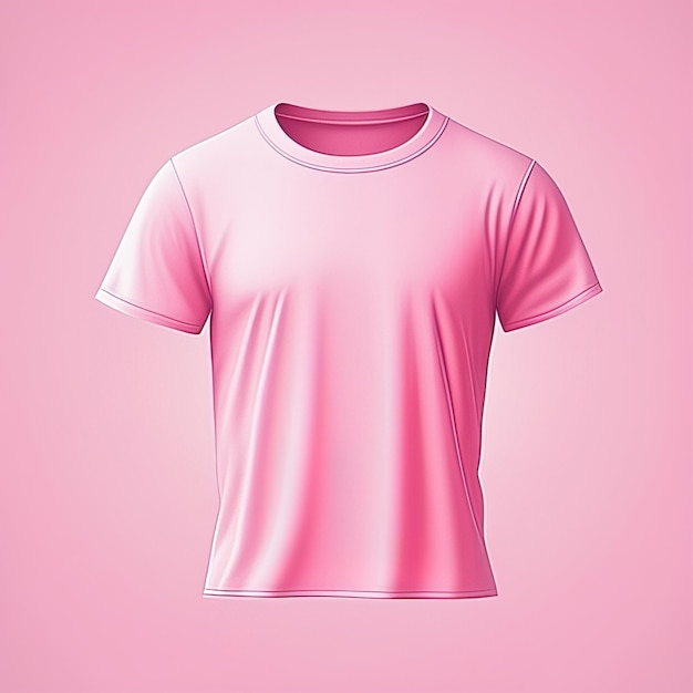 Mockup-Design von einem leeren rosa T-Shirt