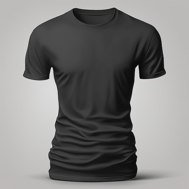 Mockup-Design von schwarzem T-Shirt