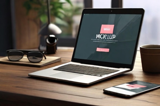 Mockup de dispositivo digital PSD gratuito