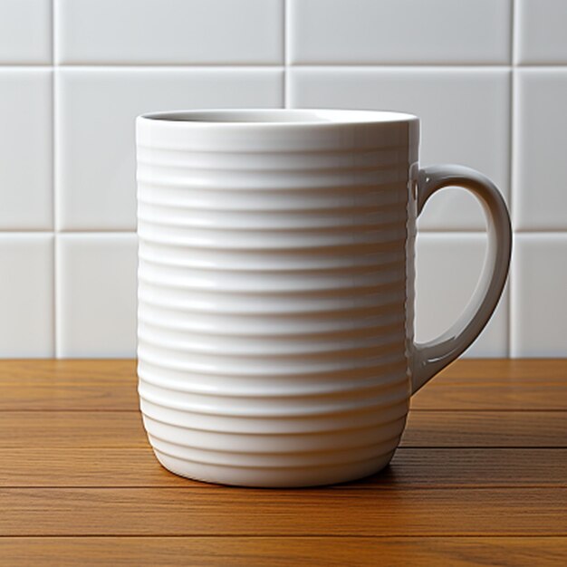 Mockup einer einfachen weißen Kaffeetasse