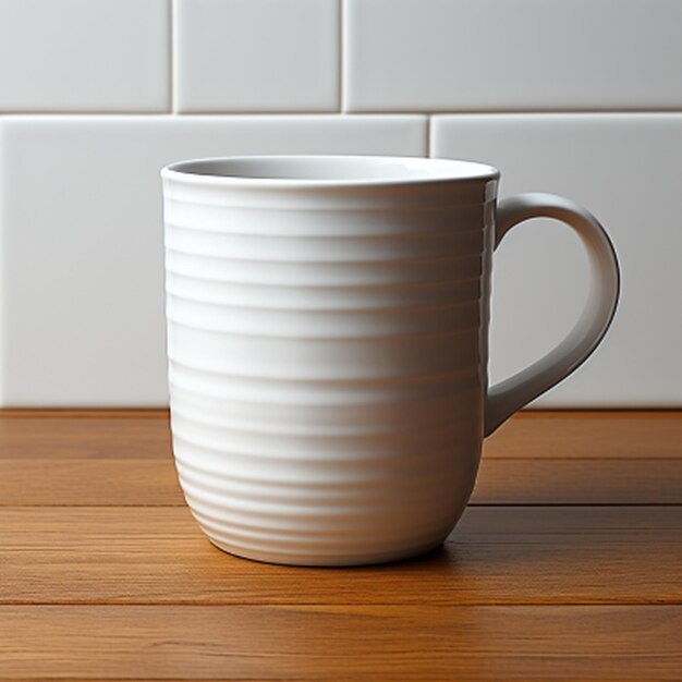 Mockup einer einfachen weißen Kaffeetasse