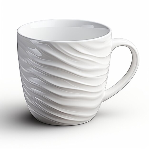 Foto mockup einer einfachen weißen kaffeetasse