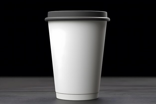 Foto mockup einer einwegkaffeetasse weißpapier-kaffeetasse