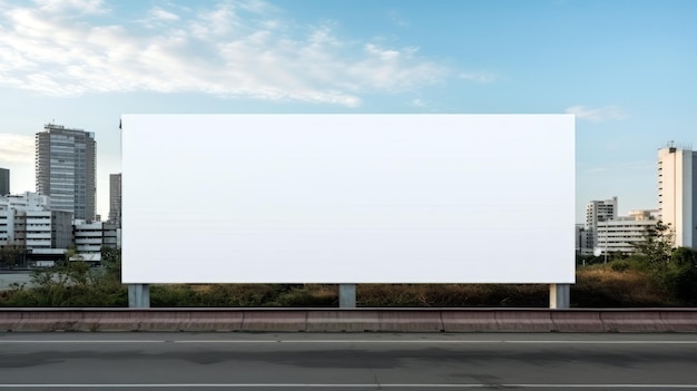 Foto mockup einer leeren plakatwand im freien für werbung am straßenrand