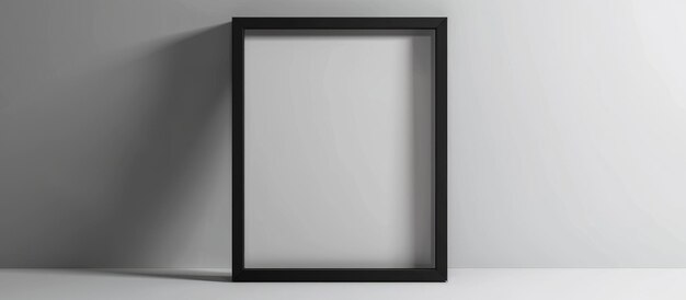 Foto mockup eines schwarzen rahmens in quadratischer form