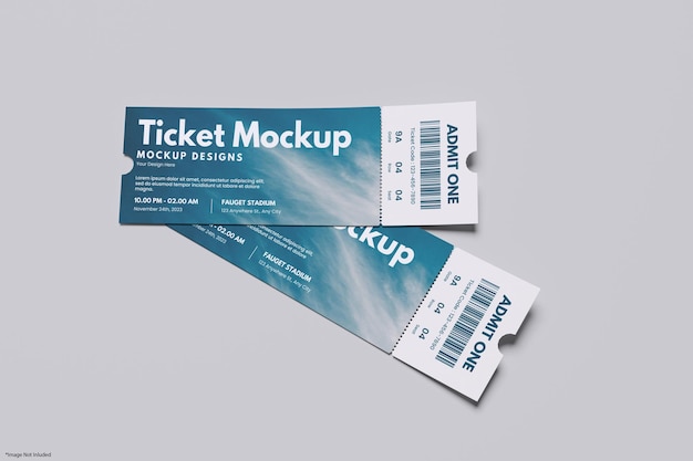 Foto mockup de las entradas