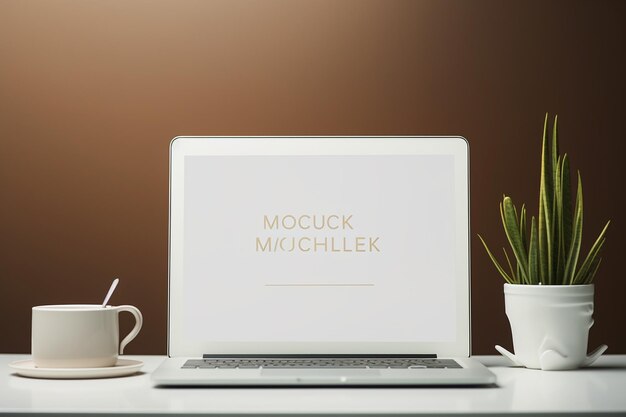Mockup de escritorio minimalista para mostrar su diseño de UI a los clientes